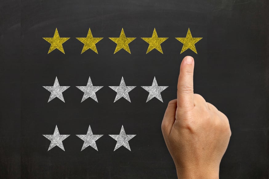 Customer satisfaction survey feedback star rating